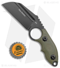 Andre De Villiers Box Butcher Fixed Blade Knife OD Green G-10 (3.75" Black) -Rambo Knives Shop Andre de Villiers Box Butcher Fixed Blade OD Green G 10 Black BHQ 144117 jr bottlecap