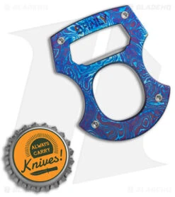 BRNLY Baldy Contra Cypop Bottle Opener Timascus/Titanium Exclusive -Rambo Knives Shop BRNLY Baldy Contra Cypop Bottle Opener Timascus Ti Exclusive BHQ 174794 jr bottlecap
