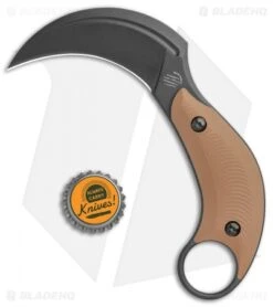 Bastinelli Creations B.A.K. Karambit Fixed Blade Knife Coyote G-10 (3.25" Black) -Rambo Knives Shop Bastinelli Creations B.A.K 3D Coyote BHQ 115145 jr bottlecap