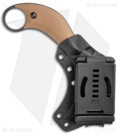 Bastinelli Creations B.A.K. Karambit Fixed Blade Knife Coyote G-10 (3.25" Black) -Rambo Knives Shop Bastinelli Creations B.A.K 3D Coyote BHQ 115145 jr sheath