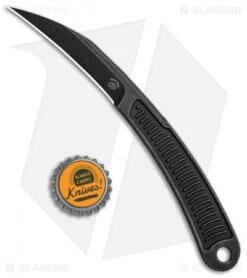 Bastinelli Creations Feather Tactical Fixed Blade Knife (3" Black Stonewash) -Rambo Knives Shop Bastinelli Creations Feather Tactical Fixed Black SW BAS218 BHQ 92889 jr bottlecap