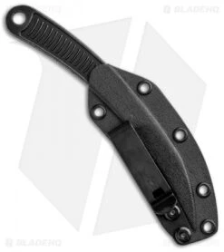 Bastinelli Creations Feather Tactical Fixed Blade Knife (3" Black Stonewash) -Rambo Knives Shop Bastinelli Creations Feather Tactical Fixed Black SW BAS218 BHQ 92889 jr sheath