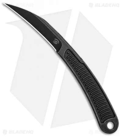 Bastinelli Creations Feather Tactical Fixed Blade Knife (3" Black Stonewash) -Rambo Knives Shop Bastinelli Creations Feather Tactical Fixed Black SW BAS218 BHQ 92889 jr