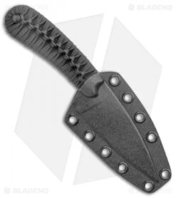Bastinelli Creations SIN Fixed Blade Knife Menuki (3.75" Black SW) -Rambo Knives Shop Bastinelli Creations Sin Fixed Blade Menuki Black Black SW BHQ 124357 jr sheath