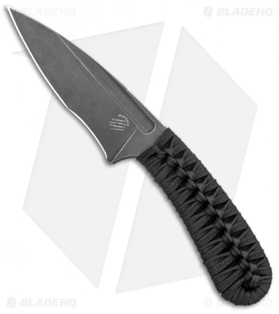 Bastinelli Creations SIN Fixed Blade Knife Menuki (3.75" Black SW) -Rambo Knives Shop Bastinelli Creations Sin Fixed Blade Menuki Black Black SW BHQ 124357 jr