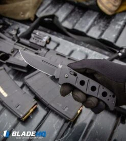 Benchmade 2750 Adamas Automatic Knife W/ Black Handle (3.82" Black) 2750BK -Rambo Knives Shop Benchmade 2750 Adamas Automatic Knife w Black Handle Black 2750BK BHQ19208 kp tactical in hand web
