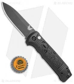 Benchmade 4400BK Casbah Automatic Knife Black Grivory (3.4" Black) -Rambo Knives Shop Benchmade 4400 Casbah Black Grivory Black 4400BK BHQ 51630 jr bottlecap 2