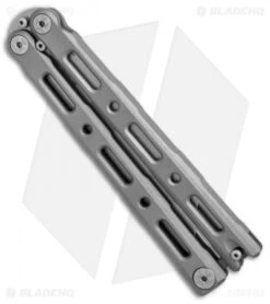 Benchmade 87 Ti Bali-Song Butterfly Knife Titanium (4.5" Satin) -Rambo Knives Shop Benchmade 87 Ti satin BHQ 51596 er side