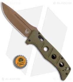 Benchmade Adamas Automatic Knife Olive G-10 (3.8" FE) 2750FE-2 -Rambo Knives Shop Benchmade Adamas Auto Olive G 10 FE 2750FE 2 BHQ 118568 jr bottlecap