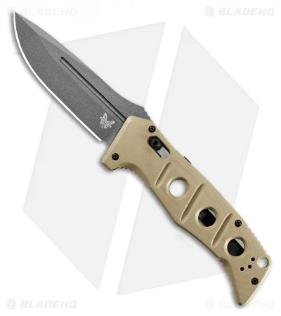 Benchmade Adamas Automatic Knife Desert Tan G-10 (3.8" Gray) 2750GY-3 1 Benchmade Adamas Automatic Knife Desert Tan G-10 (3.8" Gray) 2750GY-3