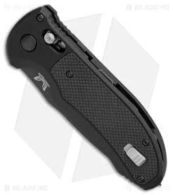 Benchmade Triage Automatic Knife Black (3.35" Black Serr) 9160SBK -Rambo Knives Shop Benchmade Auto Triage Auto Black Black Serr BHQ 20033 jr spine