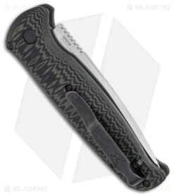 Benchmade CLA Compact Lite Auto Knife Green/Black G-10 (3.4" Satin) 4300-1 -Rambo Knives Shop Benchmade CLA Compact Lite Auto Knife Green Black G 10 3in Satin BHQ 33664 td side