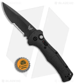 Benchmade Claymore Automatic Knife Black Grivory (3.6" Black Serr) 9070SBK -Rambo Knives Shop Benchmade Claymore Auto Ranger Black Grivory Black Serr 9070SBK 1 BHQ 118570 jr bottlecap