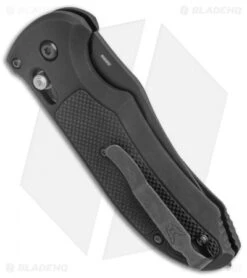 Benchmade Triage AXIS Lock Automatic Knife (3.58" Black Serr) 9170SBK -Rambo Knives Shop Benchmade Triage AXIS Lock Auto Black Serr 9170SBK BHQ 15157 jr side