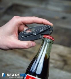 CRKT Bev-Edge Flipper Knife W/ Bottle Opener Black (2.5" Black Stonewash) 4635 -Rambo Knives Shop CRKT Bev Edge Flipper Knife w Bottle Opener Black Black Stonewash 4635 BHQ 92320 kp coke bottle web