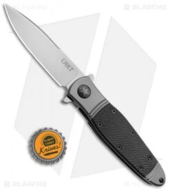 CRKT Bombastic Frame Lock Knife Black GFN (3.3" Satin) K340KXP -Rambo Knives Shop CRKT Bombastic Black GFN K340KXP BHQ 51846 jr bottlecap 2