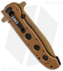 CRKT Carson M21-14DSFG Special Forces Flipper Knife Tan G-10 (3.875" Serr) -Rambo Knives Shop CRKT Carson M21 14DSFG Special Forces Flipper Tan G 10 Serr BHQ 4983 jr 1 side
