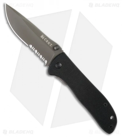 CRKT Drifter Case Liner Lock Knife Black G-10 (2.875" Gray Serr) 6460KC 1 CRKT Drifter Case Liner Lock Knife Black G-10 (2.875" Gray Serr) 6460KC
