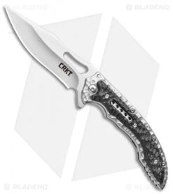 CRKT Ikoma Fossil Small Frame Lock Knife Black G-10 (3.41" Satin) 5462