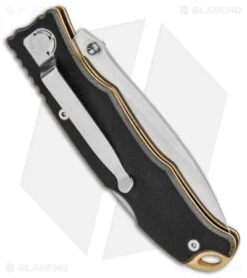 CRKT Lake Laredo Lockback Knife Black G-10 (3.25" Satin Serr) 7266 -Rambo Knives Shop CRKT Lake Laredo LB Black G 10 Satin Serr 7266 BHQ 85978 jr side