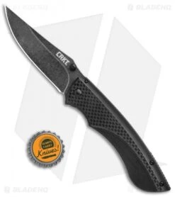 CRKT Lerch Burnout Frame Lock Knife G-10/Carbon Fiber (3.625" Black) 4123K -Rambo Knives Shop CRKT Lerch Burnout FL G 10 CF Black SW 4123K BHQ 103932 jr bottlecap
