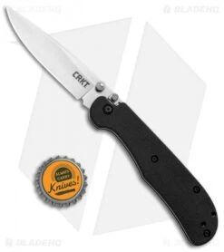 CRKT Offbeat II Lockback Knife Black GRN (3.2" Satin) 7760 -Rambo Knives Shop CRKT Offbeat II LB Black GRN Satin 7760 BHQ 92295 jr bottlecap