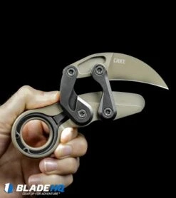 CRKT Provoke "Earth" Kinematic Morphing Karambit Folding Knife (2.4" Brown) -Rambo Knives Shop CRKT Provoke Earth Kinematic Morphing Karambit Folding Knife Brown BHQ 102503 kp in hand web