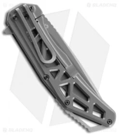 CRKT Gusset Frame Lock Knife Gray (3.5" Gray) K330GGP -Rambo Knives Shop CRKT gusset K330GGP BHQ 51842 er side