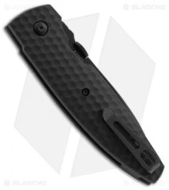 CRKT Lucas Burnley Aux Liner Lock Folding Knife Black (3.25" Black Serr)1221K -Rambo Knives Shop CRKT lucas burnley aux black black 1221K BHQ 51816 er side