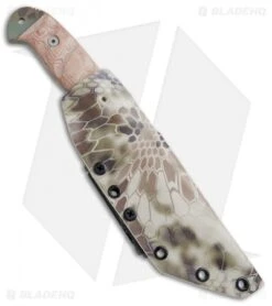 Dawson Knives Wraith Fixed Blade Knife Tan Micarta (5" Sandstone) -Rambo Knives Shop Dawson Knives Wraith Tan Micarta Sandstone BHQ 74781 jr sheath