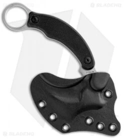 DoubleStar Halcon Non-Traditional Karambit Fixed Blade Black G-10 (2.5" SW) -Rambo Knives Shop DoubleStar Halcon Non Traditional Karambit Black G 10 DSK107 BHQ 88506 jr sheath