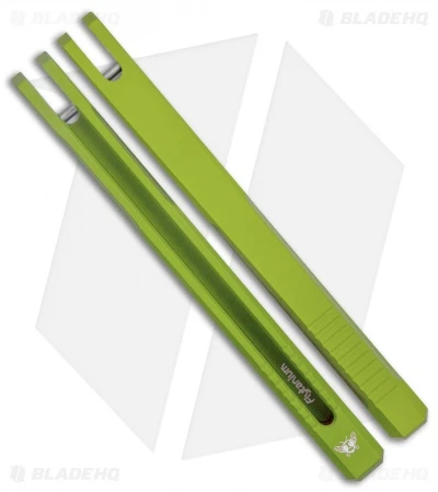 Flytanium V1.5 Channel Aluminum Handles For Kershaw Lucha Balisong - Green 2 Flytanium V1.5 Channel Aluminum Handles For Kershaw Lucha Balisong - Green - Image 2