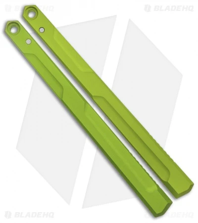 Flytanium V1.5 Channel Aluminum Handles For Kershaw Lucha Balisong - Green 1 Flytanium V1.5 Channel Aluminum Handles For Kershaw Lucha Balisong - Green
