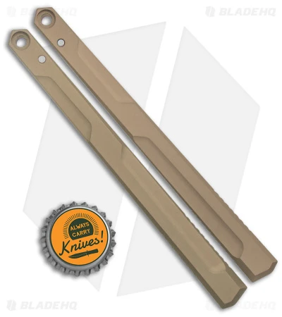 Flytanium V1.5 Channel Alum. Handles For Kershaw Lucha Balisong - Gold Sand 4 Flytanium V1.5 Channel Alum. Handles For Kershaw Lucha Balisong - Gold Sand - Image 4