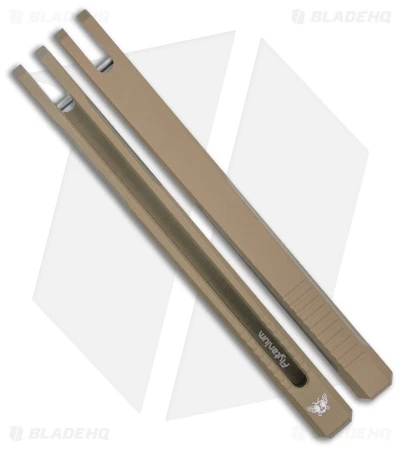 Flytanium V1.5 Channel Alum. Handles For Kershaw Lucha Balisong - Gold Sand 2 Flytanium V1.5 Channel Alum. Handles For Kershaw Lucha Balisong - Gold Sand - Image 2