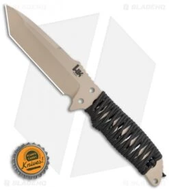 HK Fray Tanto Fixed Blade Knife Black Rubber (4.25" FDE) 55243 -Rambo Knives Shop HK Fray Tanto Fixed Blade Knife Black Paracord 4.25 FDE 55243 BHQ 100259 LS Bottlecap