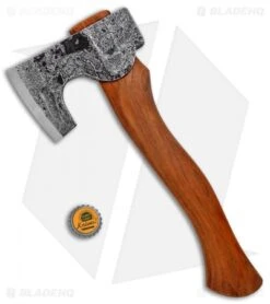 Hoffman Blacksmithing 12" Bearded Hatchet Axe W/ Ash Handle - Natural Finish -Rambo Knives Shop Hoffman Blacksmithing 12in Bearded Hatchet Axe Ash Handle Natural Finish BHQ 51260 jr bottlecap