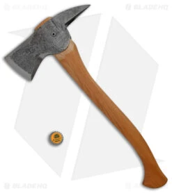 Hoffman Blacksmithing Fireman's Hatchet Hickory Wood (9.8" 4142) -Rambo Knives Shop Hoffman Blacksmithing Fireman Axe Hickory Wood Handle Natural Finish BHQ 164953 jr bottlecap