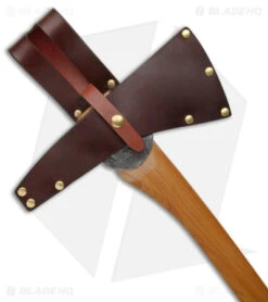 Hoffman Blacksmithing Fireman's Hatchet Hickory Wood (9.8" 4142) -Rambo Knives Shop Hoffman Blacksmithing Fireman Axe Hickory Wood Handle Natural Finish BHQ 164953 jr sheath