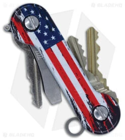 KEY-BAR Preamble Blue/Red/White Flag Aluminum Pocket Key Holder/Organizer