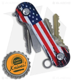 KEY-BAR Preamble Blue/Red/White Flag Aluminum Pocket Key Holder/Organizer -Rambo Knives Shop KeyBar Aluminum American Flag BHQ 137506 jr bottlecap