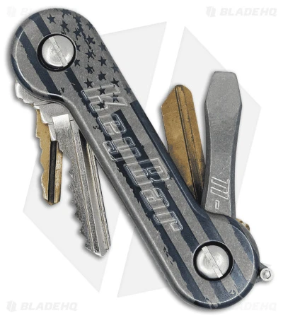 KEY-BAR Preamble Black American Flag Aluminum Pocket Key Holder/Organizer 1 KEY-BAR Preamble Black American Flag Aluminum Pocket Key Holder/Organizer