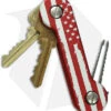 KEY-BAR Preamble W/ American Flag Red Aluminum Pocket Key Holder/Organizer