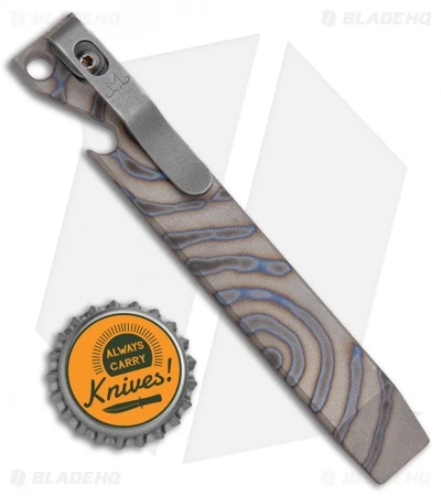 Maverick Customs 4.75" Ti Pocket Pry Bar Tool - Doppler Flamed 3 Maverick Customs 4.75" Ti Pocket Pry Bar Tool - Doppler Flamed - Image 3