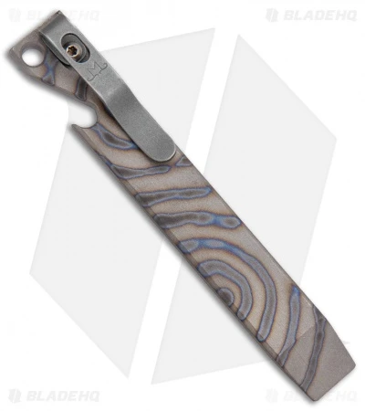 Maverick Customs 4.75" Ti Pocket Pry Bar Tool - Doppler Flamed 1 Maverick Customs 4.75" Ti Pocket Pry Bar Tool - Doppler Flamed