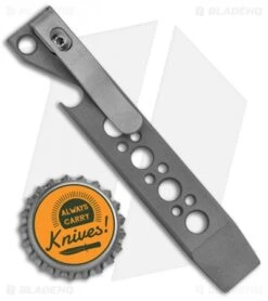 Maverick Customs 4" Titanium Pocket Pry Bar / Bottle Opener - Gray -Rambo Knives Shop Maverick Customs 4in Ti Pocket Pry Bar Tool Bottle Opener Gray BHQ 136092 jr bottlecap