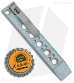 Maverick Customs 4" Titanium Pocket Pry Bar - Green -Rambo Knives Shop Maverick Customs 4in Ti Pocket Pry Bar Tool Bottle Opener Light Green BHQ 136043 jr bottlecap