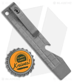 Maverick Customs Pocket Pry Bar Tool Frag Stonewash Titanium (4") -Rambo Knives Shop Maverick Customs 4in Ti Pocket Pry Bar Tool Frag SW Gray Flame BHQ 174226 jr bottlecap
