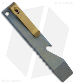 Maverick Customs Pocket Pry Bar Tool Milled Blue/Gold Titanium (4")