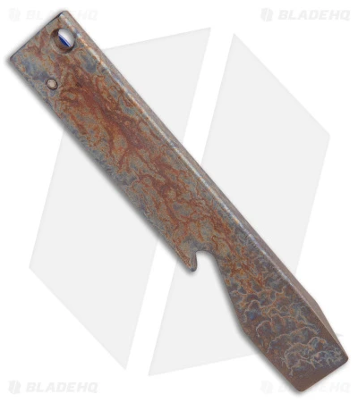 Maverick Customs Pocket Pry Bar Tool Rock Bronze/Blue Titanium (4") 2 Maverick Customs Pocket Pry Bar Tool Rock Bronze/Blue Titanium (4") - Image 2